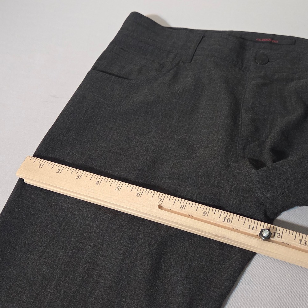 Alberto Ceramica Pants Mens 32x30 Gray Modern Fit Flat Front Trousers - Picture 11 of 13